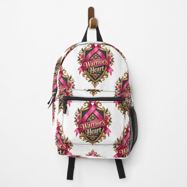 Item preview, Warriors Heart Noble Shield Ribbon Cancer Fighter designed and sold by UniversPlant | Blooming with Hope.