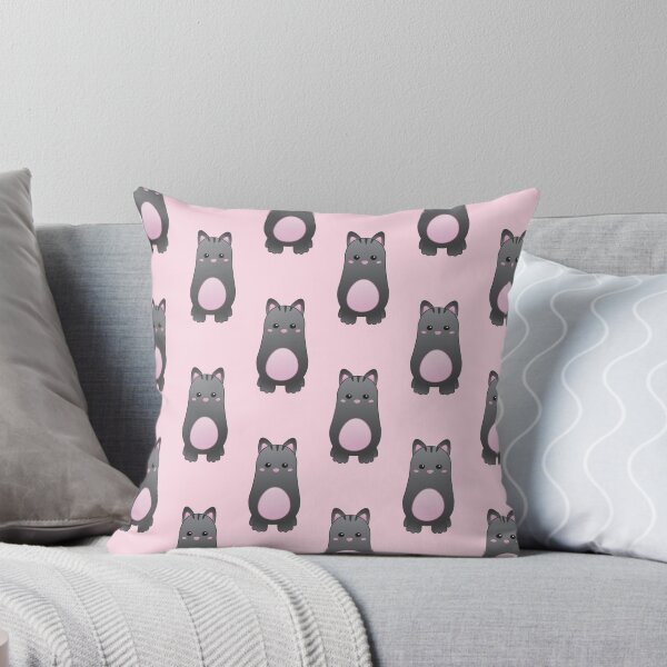 Item preview, Pattern of Cute Baby Black Cat - Kawaii Chibi illustration designed and sold by Agamaji.