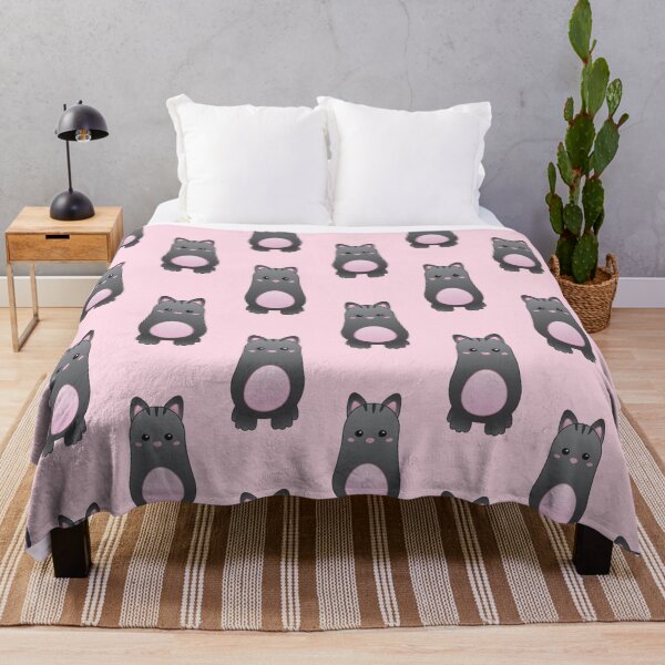 Item preview, Pattern of Cute Baby Black Cat - Kawaii Chibi illustration designed and sold by Agamaji.