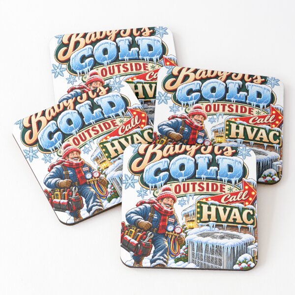Item preview, Cold Outside Call HVAC Funny HVAC Tech Christmas designed and sold by 198tees.