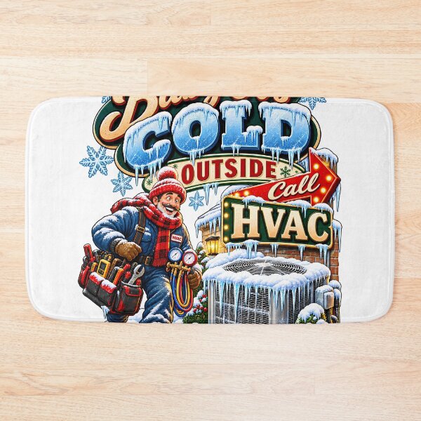 Item preview, Cold Outside Call HVAC Funny HVAC Tech Christmas designed and sold by 198tees.