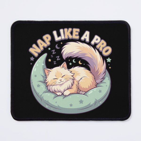 Item preview, Nap Like A Pro Cozy Sleeping Cat Cute Funny Quote designed and sold by mood-draftsman.