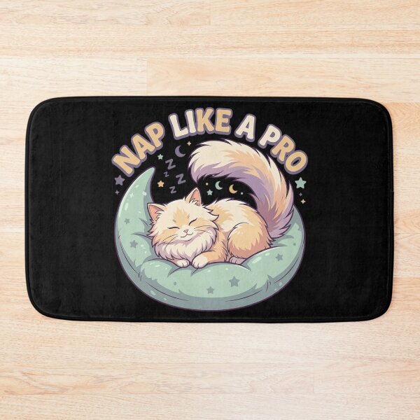 Item preview, Nap Like A Pro Cozy Sleeping Cat Cute Funny Quote    designed and sold by mood-draftsman.