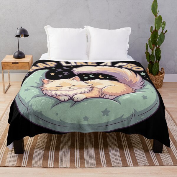 Item preview, Nap Like A Pro Cozy Sleeping Cat Cute Funny Quote    designed and sold by mood-draftsman.