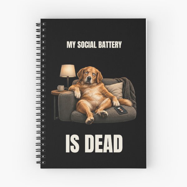 Item preview, My Social Battery Is Dead – Funny Introvert Dog Humor designed and sold by GeekAnglerStore.