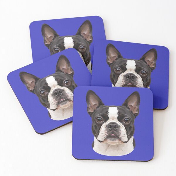 Item preview, Dog Pet Owner Art Design Boston Terrier Full Face Portrait designed and sold by fantasticdesign.