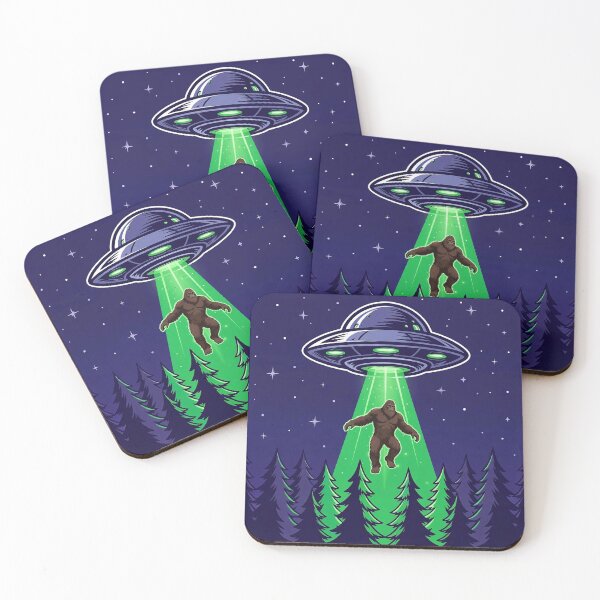 Item preview, Bigfoot UFO Beam Forest Art designed and sold by Gangster-Design.