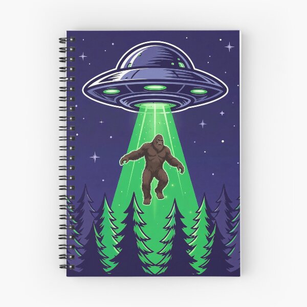 Item preview, Bigfoot UFO Beam Forest Art designed and sold by Gangster-Design.