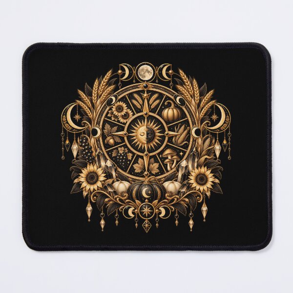 Item preview, Boho Celestial Sacred Gold Zodiac Compass Art designed and sold by BohoMysticArt.