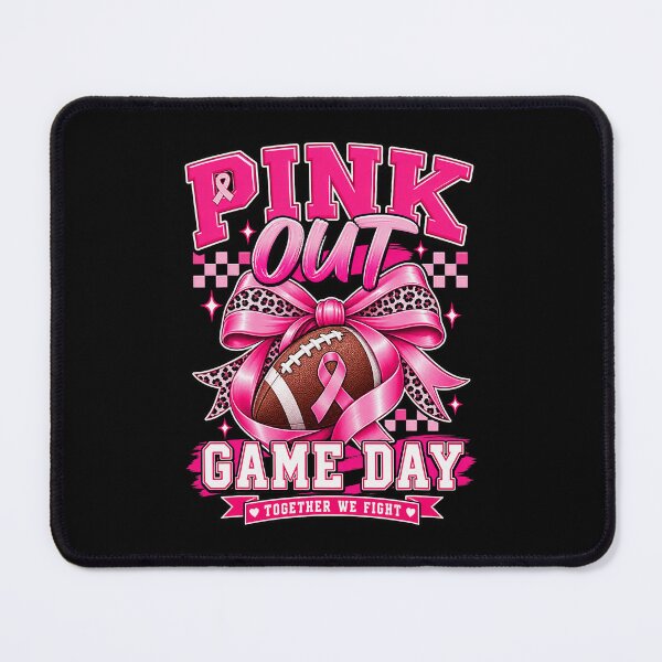Item preview, Pink Out Game Day Breast Cancer Awareness Football designed and sold by Glow-Paw-Studio.