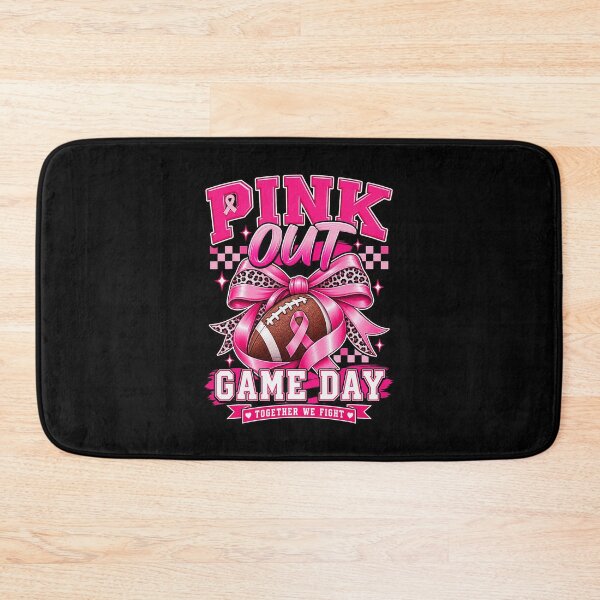 Item preview, Pink Out Game Day Breast Cancer Awareness Football designed and sold by Glow-Paw-Studio.