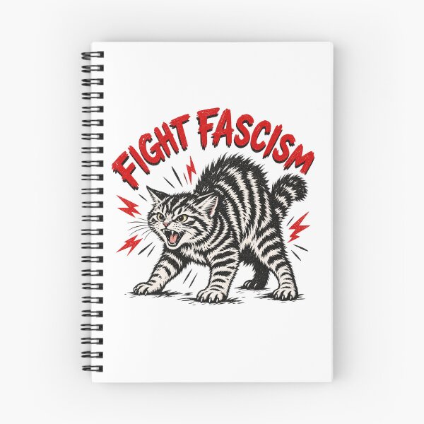Item preview, Fight Fascism Hissing Cat - Anti Fascist Vintage Punk Cat Art designed and sold by LandFinStudio.