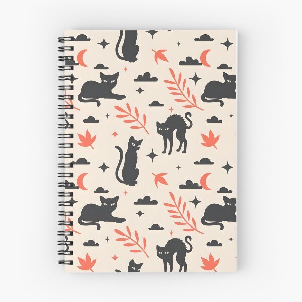 Item preview, Vintage Halloween Seamless Pattern with Black Cats and Crescent Moons designed and sold by interdesigner.