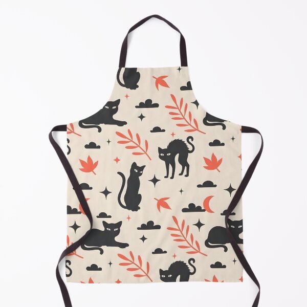 Item preview, Vintage Halloween Seamless Pattern with Black Cats and Crescent Moons designed and sold by interdesigner.