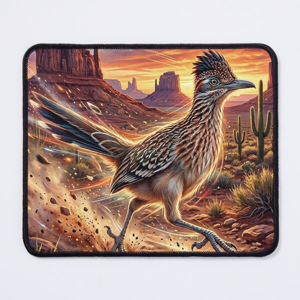 Item preview, Agile Roadrunner Sprinting Through Desert Plain designed and sold by Lucid Dream Pixel.