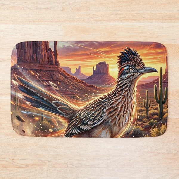 Item preview, Agile Roadrunner Sprinting Through Desert Plain designed and sold by Lucid Dream Pixel.