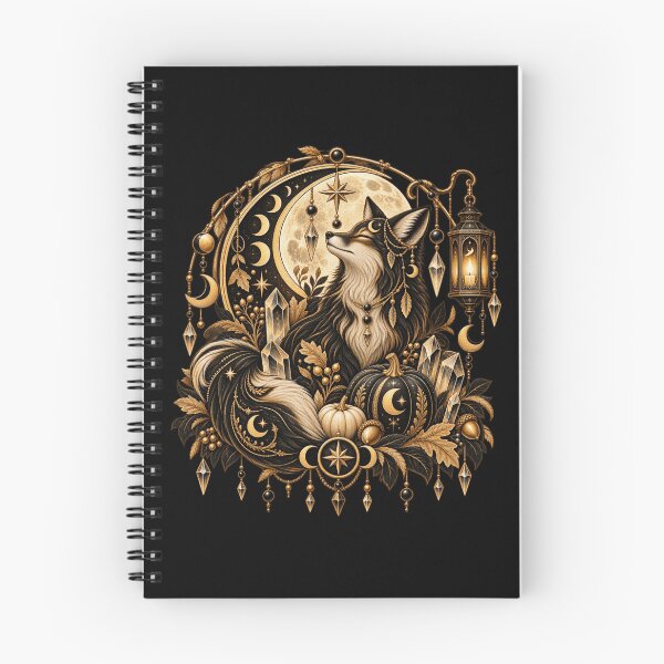 Item preview, Boho Celestial Sacred Gold Fox Moon Art designed and sold by BohoMysticArt.