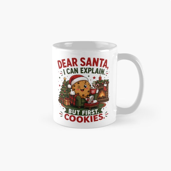 Item preview, Dear Santa I Can Explain But First Cookies – Funny Christmas Cookie designed and sold by SVALANART.