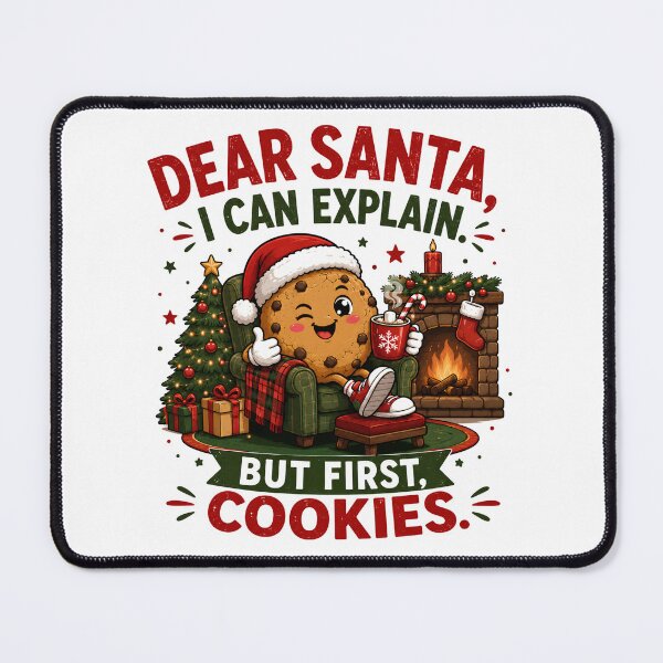 Item preview, Dear Santa I Can Explain But First Cookies – Funny Christmas Cookie designed and sold by SVALANART.