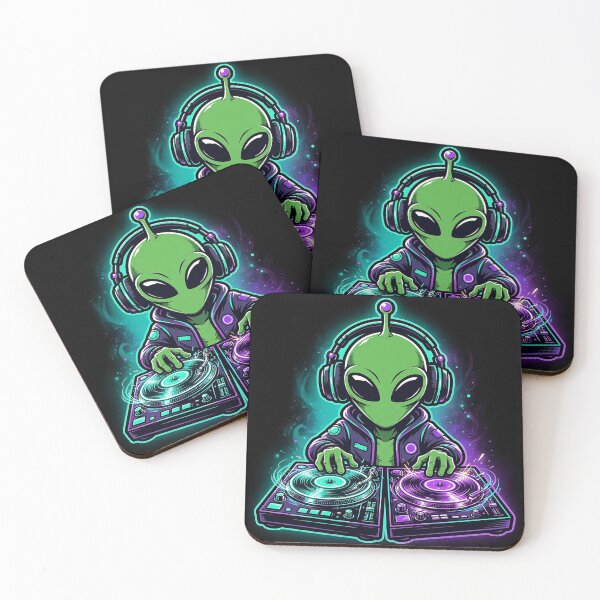 Item preview, Alien DJ Turntables Art designed and sold by Gangster-Design.