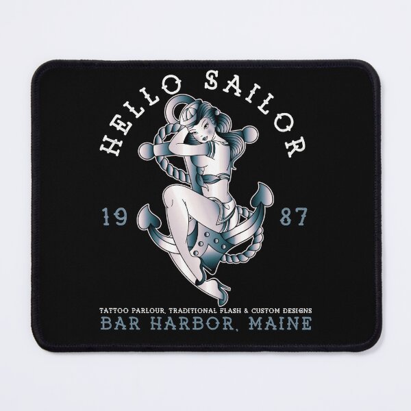 Item preview, Hello Sailor, Old School Nautical, Pinup Girl Tattoo Design, Anchor designed and sold by Proverbial Wisdom Design.