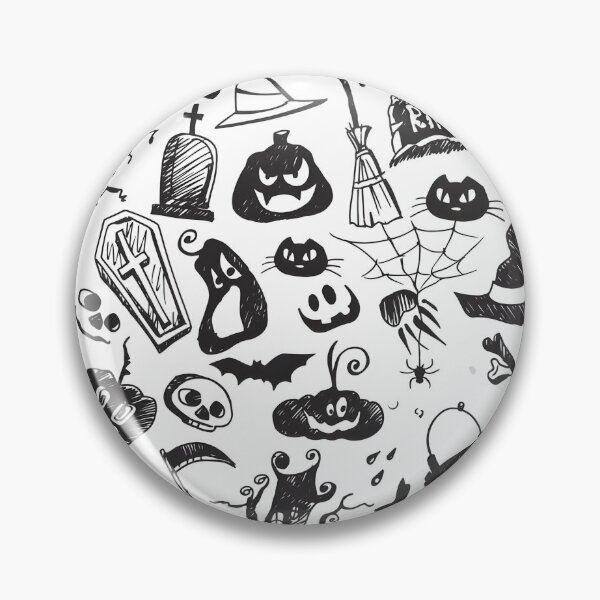 Item preview, Spooky Hand-Drawn Halloween Doodles Seamless Pattern designed and sold by interdesigner.