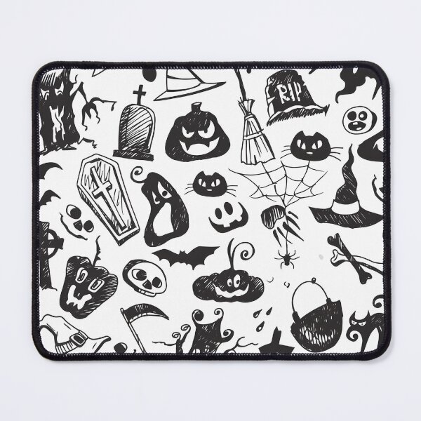 Item preview, Spooky Hand-Drawn Halloween Doodles Seamless Pattern designed and sold by interdesigner.