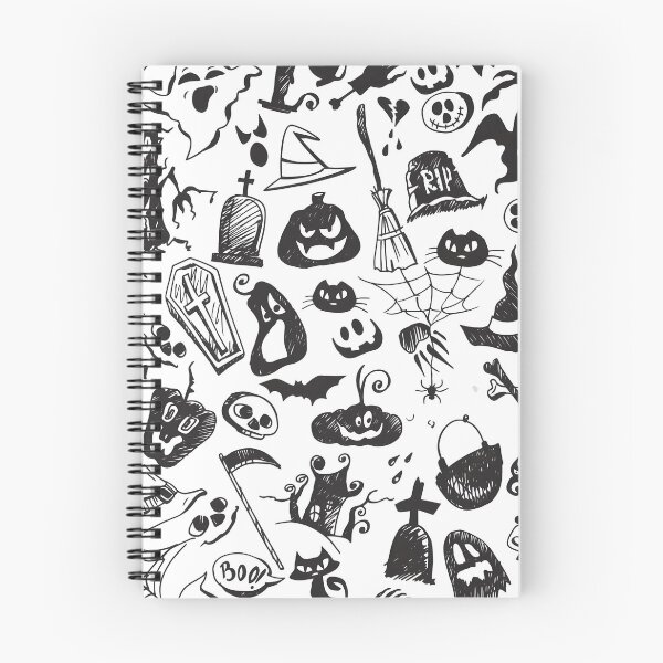 Item preview, Spooky Hand-Drawn Halloween Doodles Seamless Pattern designed and sold by interdesigner.