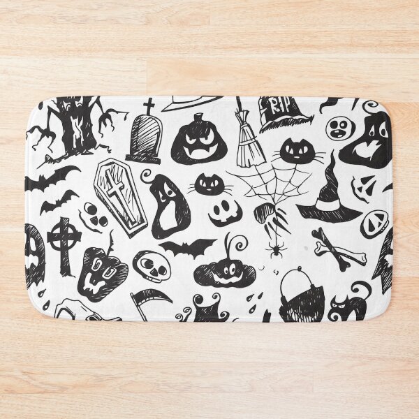 Item preview, Spooky Hand-Drawn Halloween Doodles Seamless Pattern designed and sold by interdesigner.