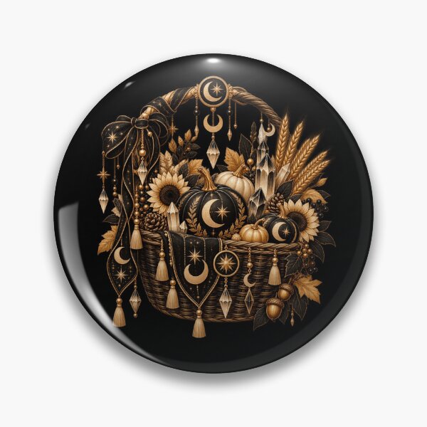 Item preview, Boho Celestial Sacred Gold Harvest Basket Art designed and sold by BohoMysticArt.