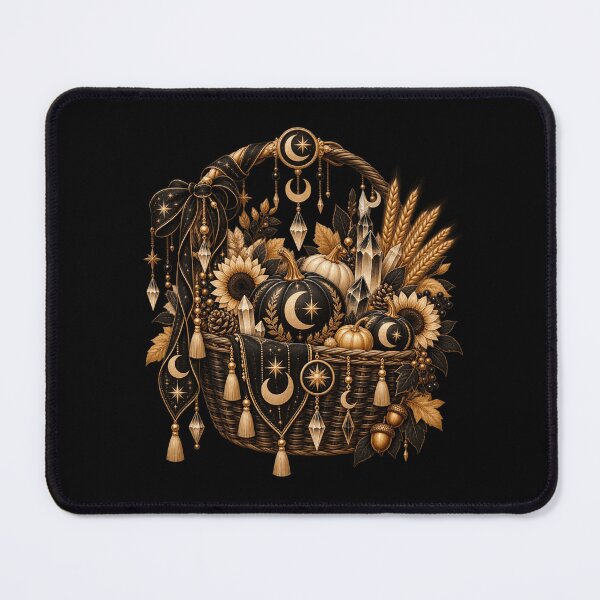 Item preview, Boho Celestial Sacred Gold Harvest Basket Art designed and sold by BohoMysticArt.