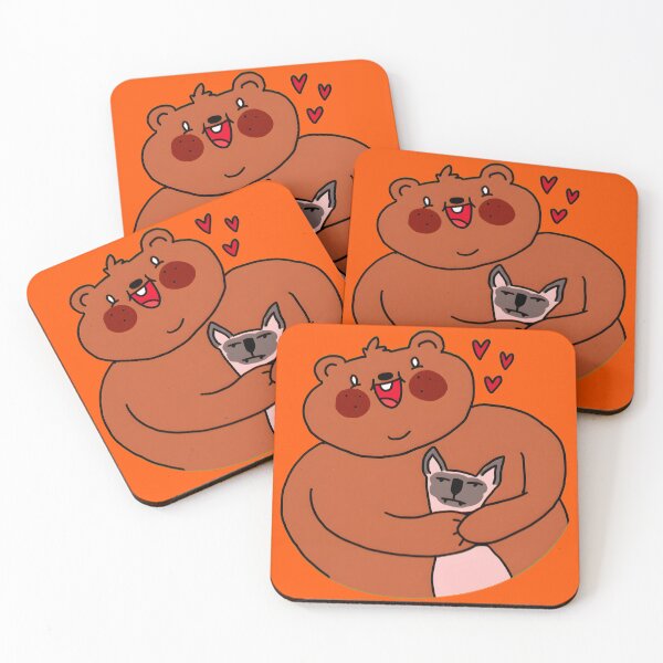 Item preview, Bear Hugging Cat - Adorable Animal Friends designed and sold by rachidfarah2026.