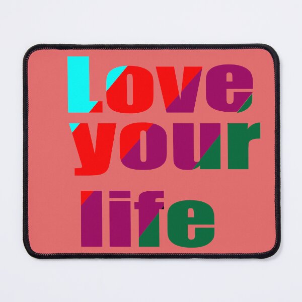 Item preview, Love Your Life - Colorful Abstract Typography Graphic Design designed and sold by Carftora786.