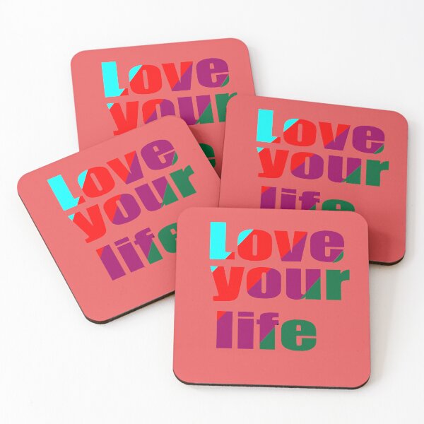 Item preview, Love Your Life - Colorful Abstract Typography Graphic Design designed and sold by Carftora786.