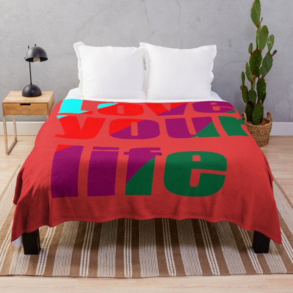 Item preview, Love Your Life - Colorful Abstract Typography Graphic Design designed and sold by Carftora786.