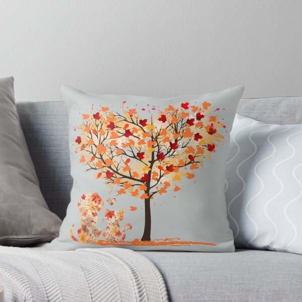 Item preview, Autumn tree of love - puppy, cat and hearts designed and sold by Doodles Down South.