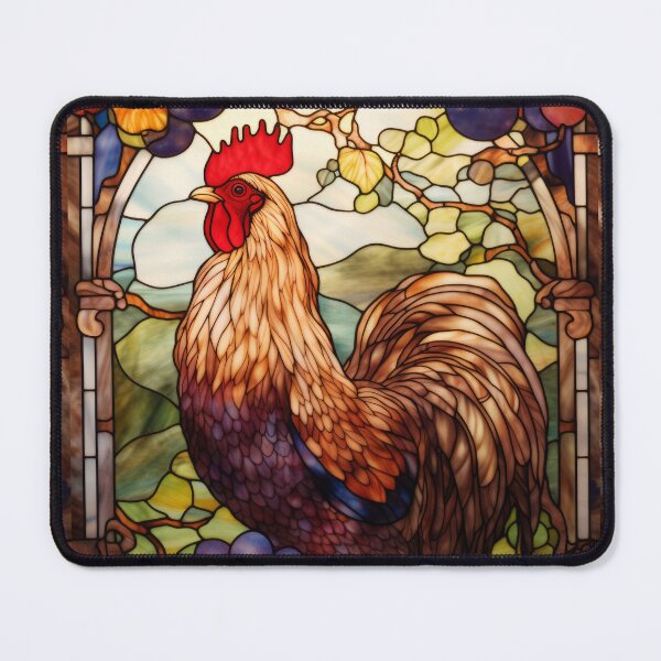 Item preview, Stained Glass Rooster Vineyard Art designed and sold by pinkal.