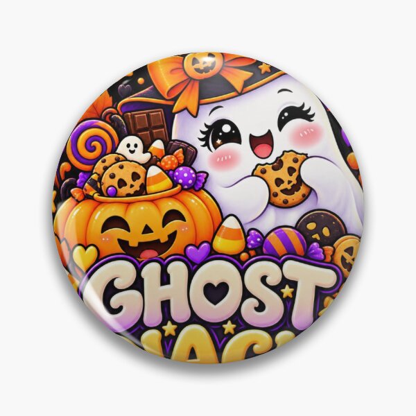 Item preview, Cute Ghost Snacks Halloween T-Shirt – Funny Ghost Candy & Pumpkin Design designed and sold by dressyside.