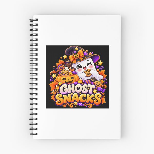 Item preview, Cute Ghost Snacks Halloween T-Shirt – Funny Ghost Candy & Pumpkin Design designed and sold by dressyside.