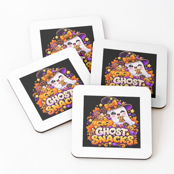 Item preview, Cute Ghost Snacks Halloween T-Shirt – Funny Ghost Candy & Pumpkin Design designed and sold by dressyside.