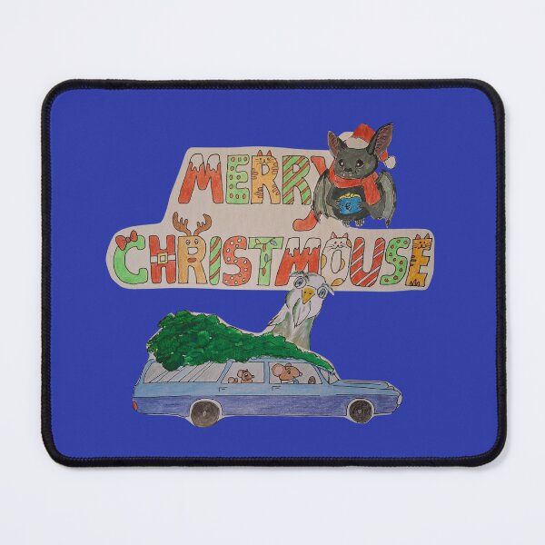 Item preview, Merry Christmouse with Bat designed and sold by The Cat and The Christmas Tree by Alice Ean Dubh.