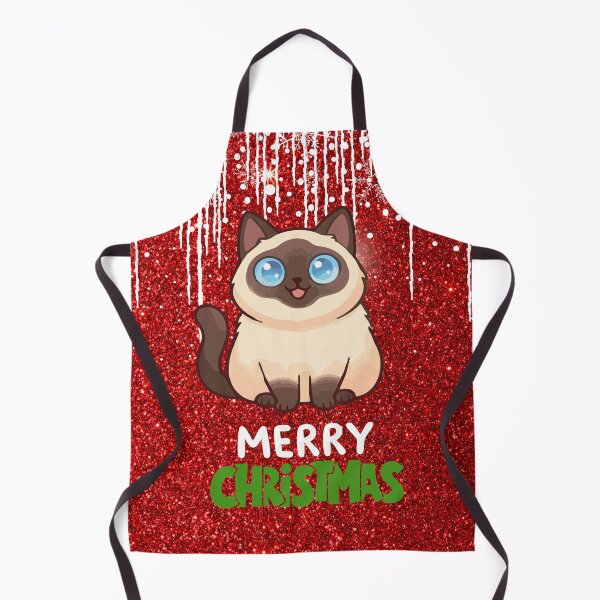 Item preview, Cute Siamese Cat Merry Christmas Holiday Art designed and sold by stormk10.