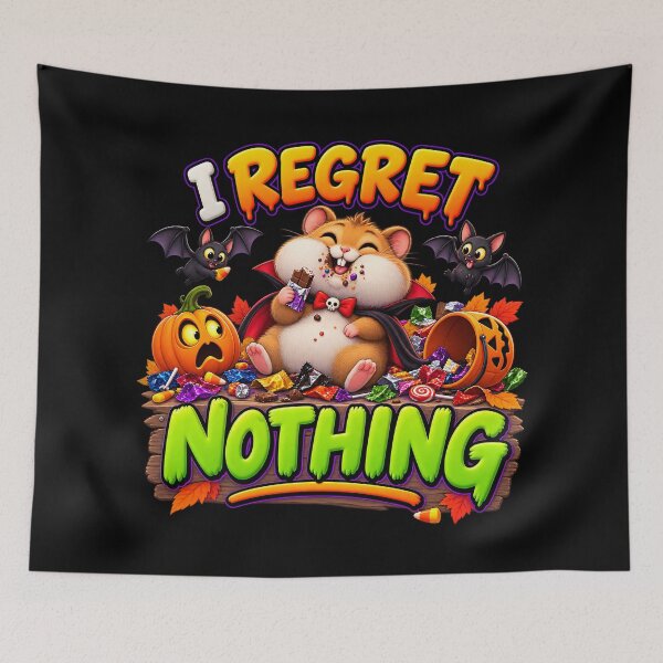 Item preview, I Regret Nothing Funny Halloween Hamster designed and sold by Yomere.