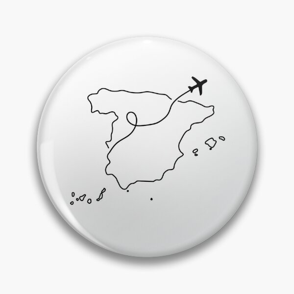 Item preview, Spain Travel Map Line Art – Minimal Airplane Country Outline designed and sold by Aina Giménez.