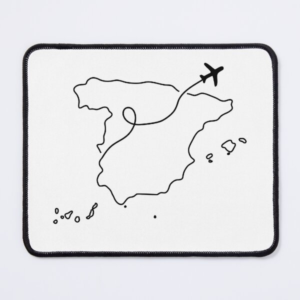 Item preview, Spain Travel Map Line Art – Minimal Airplane Country Outline designed and sold by Aina Giménez.