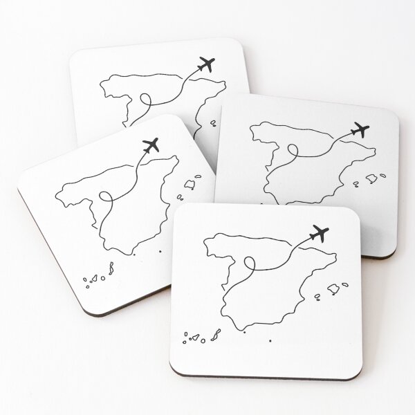 Item preview, Spain Travel Map Line Art – Minimal Airplane Country Outline designed and sold by Aina Giménez.