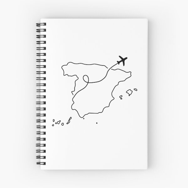 Item preview, Spain Travel Map Line Art – Minimal Airplane Country Outline designed and sold by Aina Giménez.