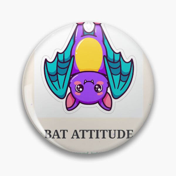 Item preview, Bat Attitude Funny Halloween Bat Sticker Color designed and sold by MojoHill.