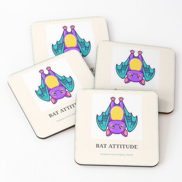 Item preview, Bat Attitude Funny Halloween Bat Sticker Color designed and sold by MojoHill.