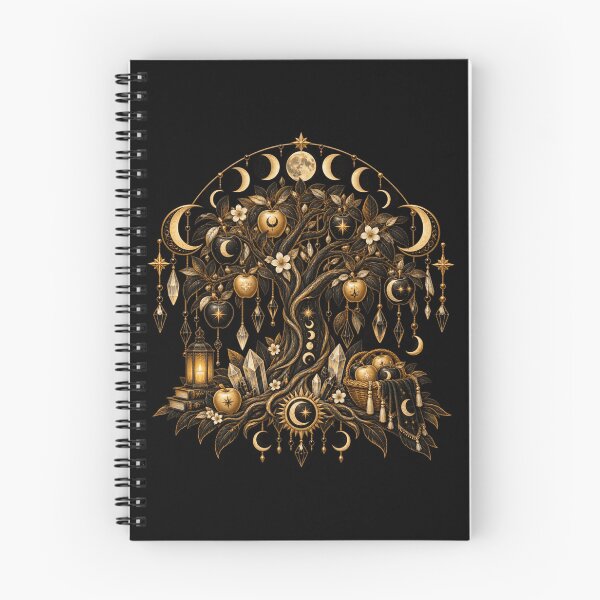 Item preview, Boho Celestial Sacred Gold Autumn Apple Tree Art designed and sold by BohoMysticArt.